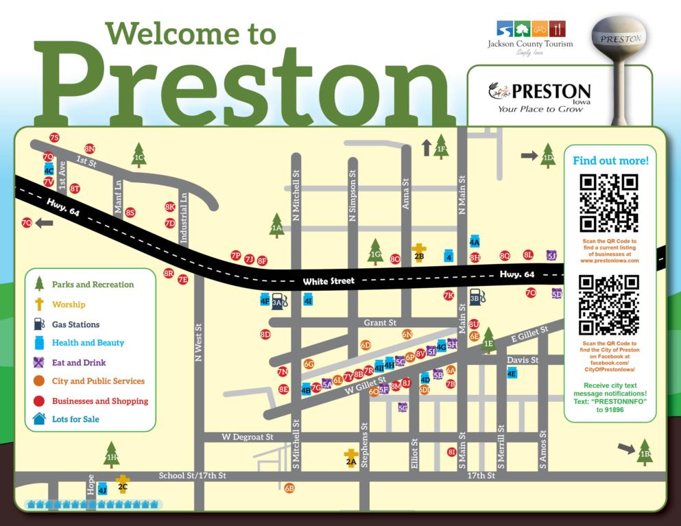 Preston Visitor Map with Business listing